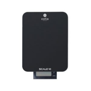 ESTIA ΖΥΓΑΡΙΑ ΚΟΥΖΙΝΑΣ SCALE 10 ΨΗΦΙΑΚΗ ΜΕΓΙΣΤΟY ΒΑΡΟΥΣ 10kg ΜΑΥΡΗ