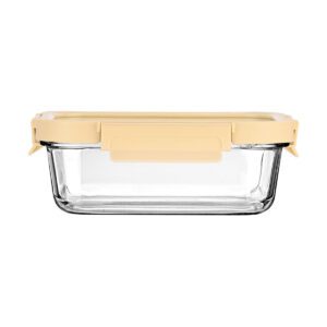 ESTIA ΦΑΓΗΤΟΔΟΧΕΙΟ CLICK&SEAL ΓΥΑΛΙΝΟ 1050ml 21.6x16.5x7.4cm ΜΕ ΚΑΠΑΚΙ ΠΛΑΣΤΙΚΟ IVORY