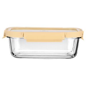 ESTIA ΦΑΓΗΤΟΔΟΧΕΙΟ CLICK&SEAL ΓΥΑΛΙΝΟ 1520ml 23.5x17.8x7.6cm ΜΕ ΚΑΠΑΚΙ ΠΛΑΣΤΙΚΟ IVORY