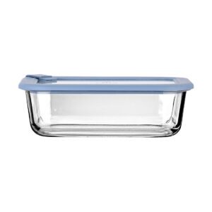 ESTIA ΦΑΓΗΤΟΔΟΧΕΙΟ COLORSEAL ΓΥΑΛΙΝΟ 1050ml 21.6x16.5x7.4cm ΜΕ ΚΑΠΑΚΙ ΣΙΛΙΚΟΝΗΣ ΜΠΛΕ