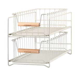 ESTIA ΚΑΛΑΘΙ ΟΡΓΑΝΩΣΗΣ ALLURE ΜΕΤΑΛΛΙΚΟ 2 ΕΠΙΠΕΔΩΝ ΣΥΡΤΑΡΩΤΟ IVORY