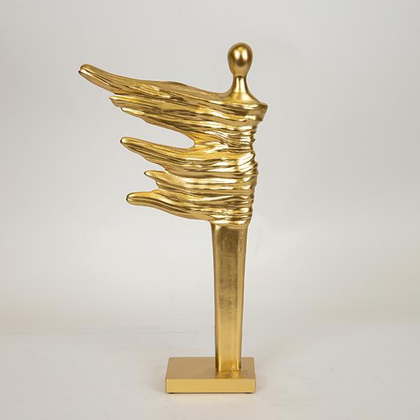 ΕΠΙΤΡΑΠΕΖΙΟ  ΔΙΑΚΟΣΜΗΤΙΚΟ,  ΠΟΛΥΡΕΣΙΝ ,  ΓΥΝΑΙΚΕΙΑ ΦΙΓΟΥΡΑ, ΧΡΥΣΟ, 21x6.9x40.2cm