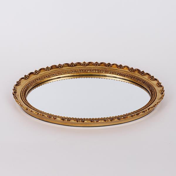 ΔΙΣΚΟΣ ΠΟΛΥΡΕΣΙΝ ΜΕ ΚΑΘΡΕΠΤΗ ΧΡΥΣΟΣ 35x26x3cm