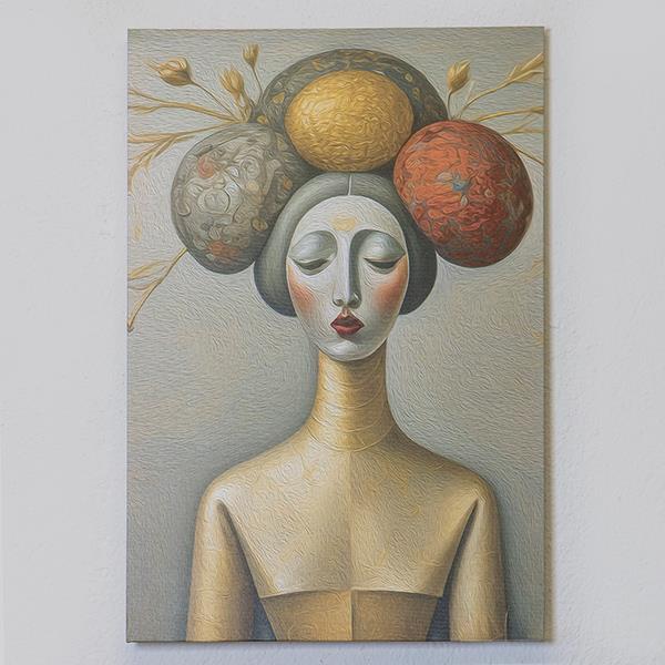 ΠΙΝΑΚΑΣ ΚΑΜΒΑΣ ΓΚΕΙΣΑ ΧΡΥΣΟΣ - ΜΠΕΖ - ΓΚΡΙ 40x60cm