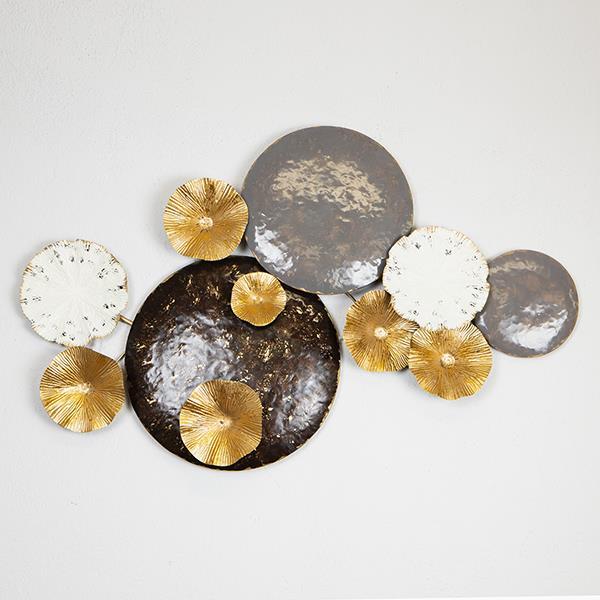 ΔΙΑΚΟΣΜΗΤΙΚΟ ΤΟΙΧΟΥ ΛΕΥΚΟ - ΜΑΥΡΟ - ΓΚΡΙ - ΧΡΥΣΟ 96x55x8cm