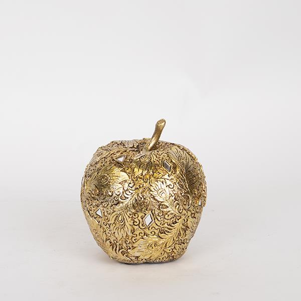 ΔΙΑΚΟΣΜΗΤΙΚΟ,ΜΗΛΟ, ΧΡΥΣΟ , 12.5x12.5x14cm
