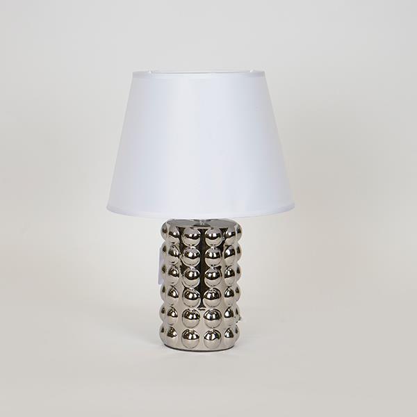 ΕΠΙΤΡΑΠΕΖΙΟ ΦΩΤΙΣΤΙΚΟ ΜΕ ΛΕΥΚΟ ΚΑΠΕΛΟ ΚΕΡΑΜΙΚΟ ΑΣΗΜΙ 23x23x36cm