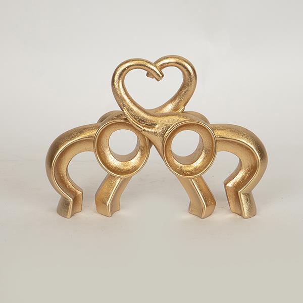 ΕΛΕΦΑΝΤΕΣ ΠΟΛΥΡΕΣΙΝ  ΧΡΥΣΟΙ 24.2x5.5x17.3cm