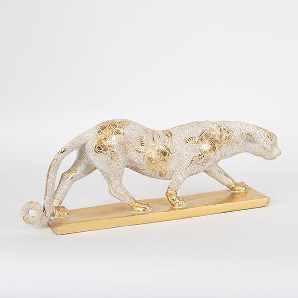 ΠΑΝΘΗΡΑΣ ΠΟΛΥΡΕΣΙΝ ΛΕΥΚΟΣ - ΧΡΥΣΟΣ 42.5x10.5x16.7cm