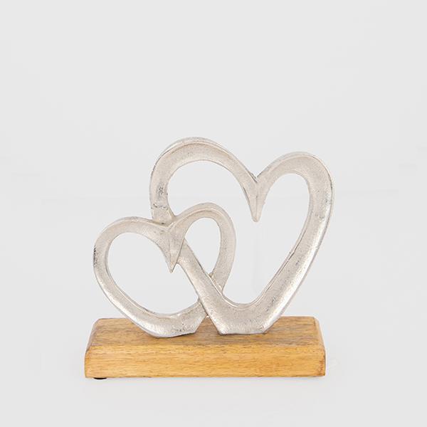 ΕΠΙΤΡΑΠΕΖΙΟ  ΔΙΑΚΟΣΜΗΤΙΚΟ, ΚΑΡΔΙΕΣ,  ΞΥΛΟ-ΜΕΤΑΛΛΟ,  ΑΣΗΜΙ- ΦΥΣΙΚΟ, 15x5x15cm