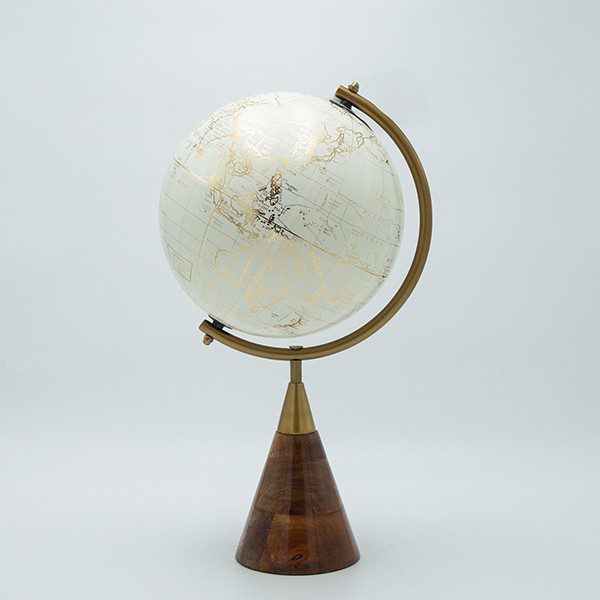 ΥΔΡΟΓΕΙΟΣ ΜΕΤΑΛΛΙΚΗ ΛΕΥΚΗ - ΧΡΥΣΗ ΑΝΤΙΚΕ  24.40cm