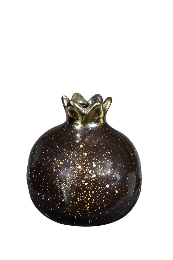 ΚΕΡΑΜΙΚΟ ΡΟΔΙ ΜΑΥΡΟ ΓΥΑΛΙΣΤΕΡΟ ΜΕ ΧΡΥΣΕΣ ΠΙΤΣΙΛΙΕΣ 12,7ΕΚ