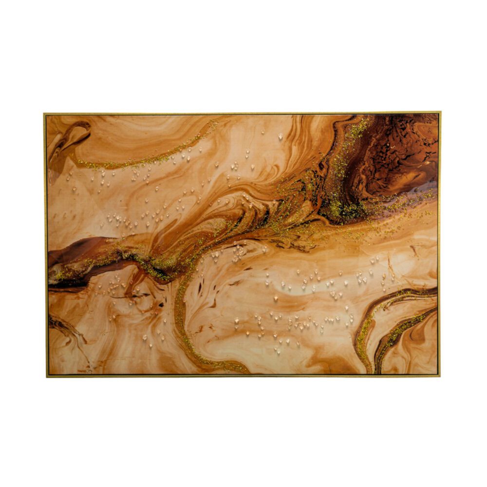 ΠΙΝΑΚΑΣ ΣΕ ΚΑΜΒΑ ΓΥΑΛΙΣΤΕΡΟΣ ΓΗΙΝΑ  ΧΡΩΜΑΤΑ  ΜΕ ΚΟΡΝΙΖΑ 82Χ122Χ4,5ΕΚ