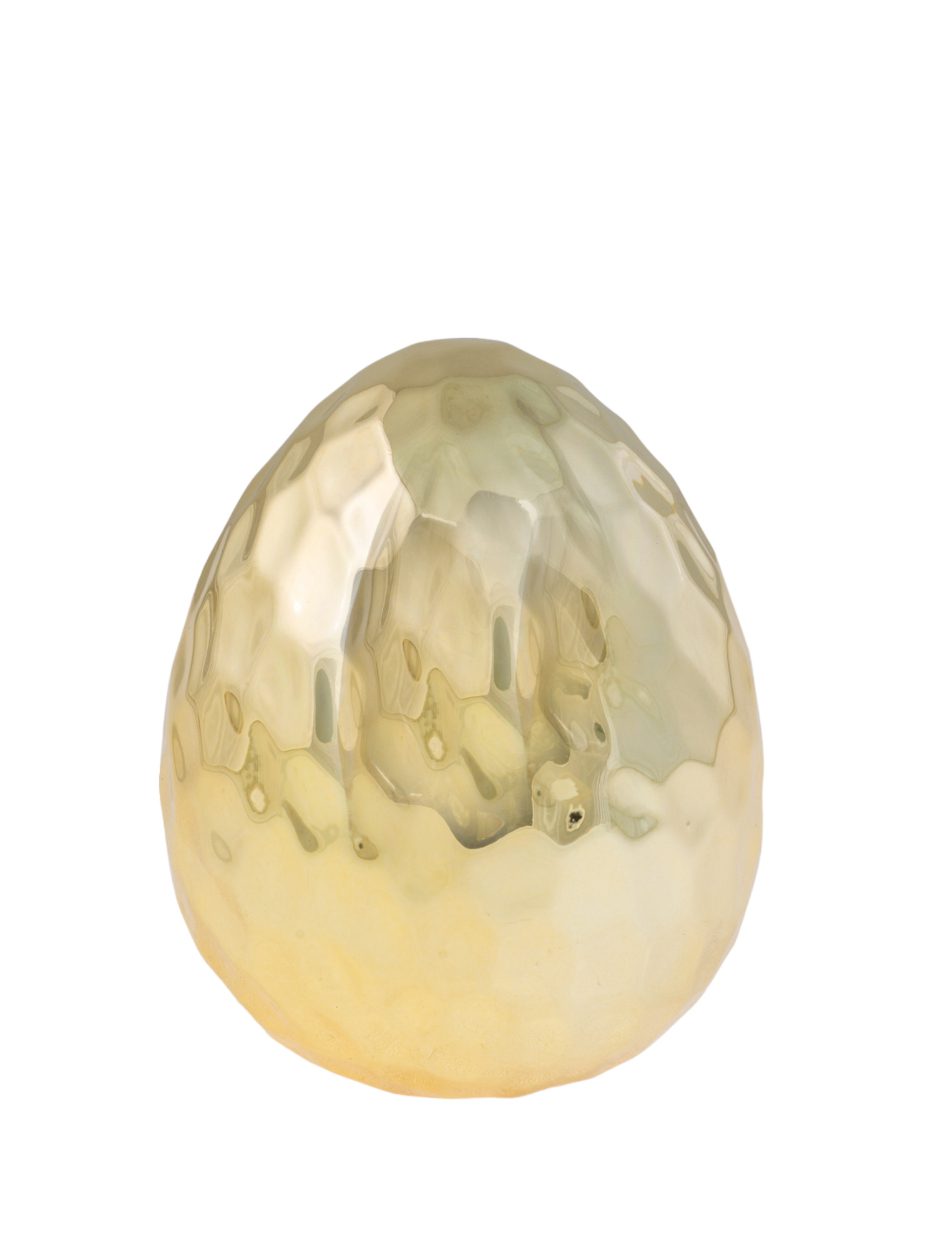 ΠΑΣΧΑΛΙΝΟ ΔΙΑΚΟΣΜΗΤΙΚΟ ΚΕΡΑΜΙΚΟ ΑΥΓΟ ΧΡΥΣΟ. 10,5Χ10,5Χ12,5ΕΚ