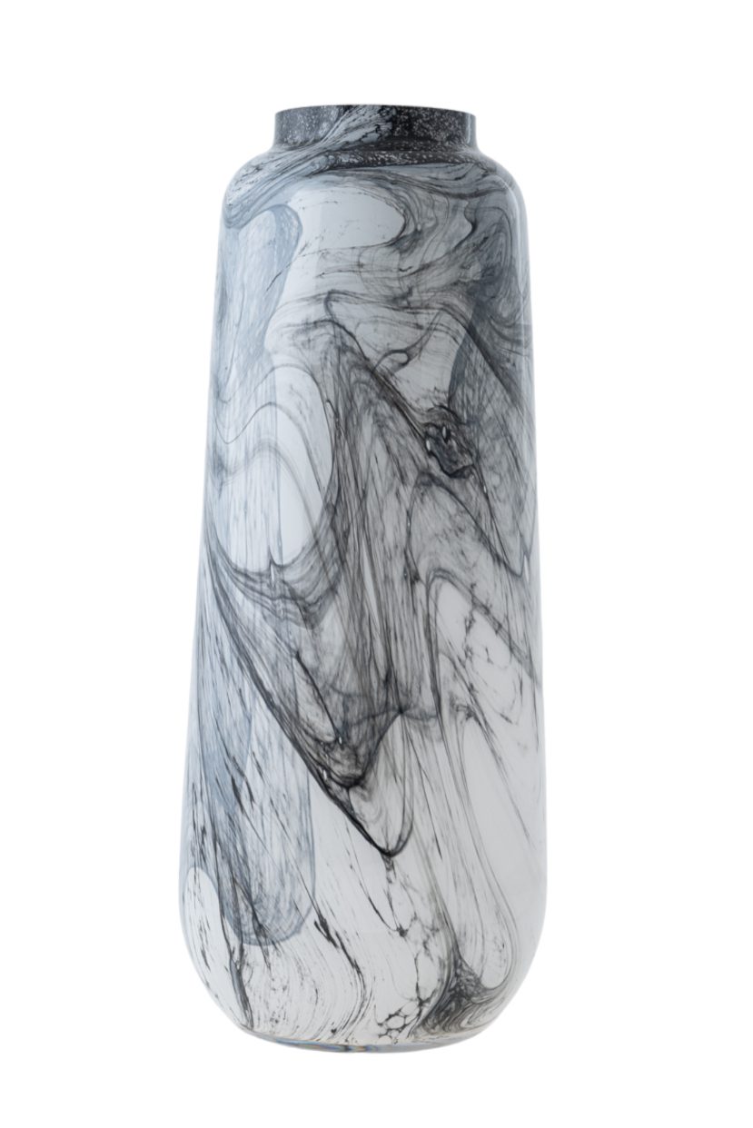 ΔΙΑΚΟΣΜΗΤΙΚΟ ΓΥΑΛΊΝΟ ΧΕΙΡΟΠΟΙΗΤΟ ΒΑΖΟ ΜΑΡΜΑΡΟ ΓΚΡΙ  20,4Χ50ΕΚ