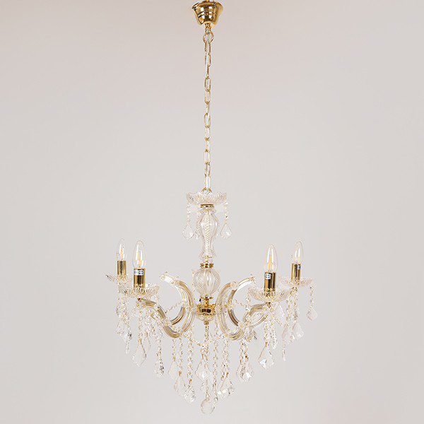 ΠΟΛΥΕΛΑΙΟΣ 5ΦΩΤΟΣ ΜΕ ΚΡΥΣΤΑΛΛΑ ΧΡΥΣΟΣ 64x65cm