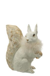 ΧΡΙΣΤΟΥΓΕΝΝΙΑΤΙΚΟΣ ΣΚΙΟΥΡΟΣ ΛΕΥΚΟΣ ΧΡΥΣΟΣ ΜΕ ΑΣΠΡΟ ΠΟΥΠΟΥΛΟ 15Χ10Χ18,5ΕΚ