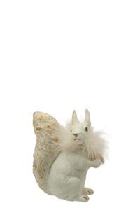 ΧΡΙΣΤΟΥΓΕΝΝΙΑΤΙΚΟΣ ΣΚΙΟΥΡΟΣ ΛΕΥΚΟΣ ΧΡΥΣΟΣ ΜΕ ΑΣΠΡΟ ΠΟΥΠΟΥΛΟ 10,5Χ6,5Χ12,5ΕΚ