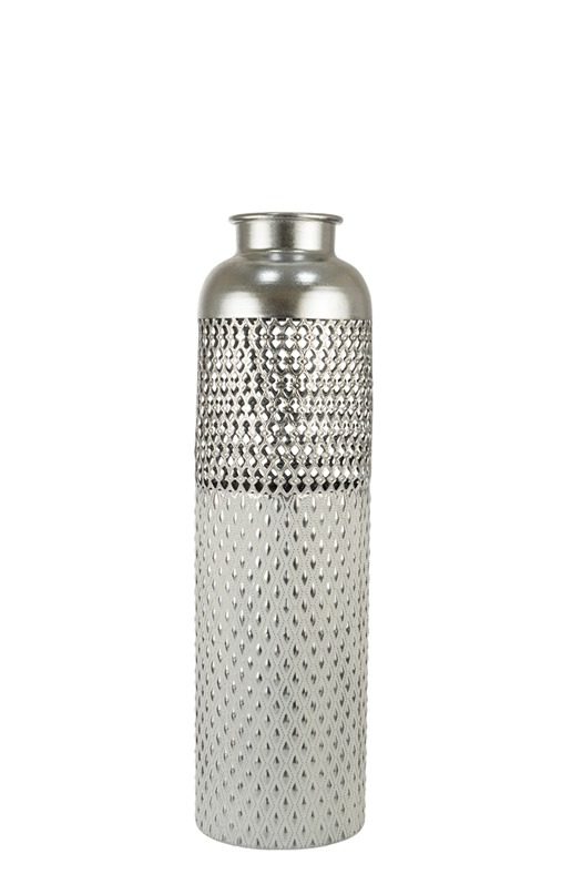 ΜΕΤΑΛΛΙΚΟ ΒΑΖΟ ΔΑΠΕΔΟΥ ΛΕΥΚΟ ΧΡΥΣΟ ΤΡΥΠΗΤΟ 15,8Χ15,8Χ55,5ΕΚ