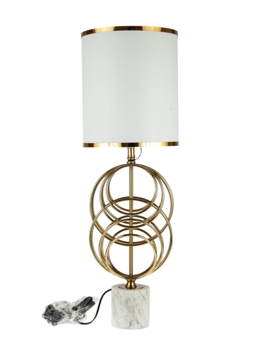 ΠΟΡΤΑΤΙΦ ΧΡΥΣΟ  ΜΕ ΛΕΥΚΟ ΚΑΠΕΛΟ ΚΑΙ ΧΡΥΣΕΣ ΡΙΓΕΣ ΜΕ ΜΑΡΜΑΡΙΝΗ ΛΕΥΚΗ ΒΑΣΗ 422Χ67ΕΚ