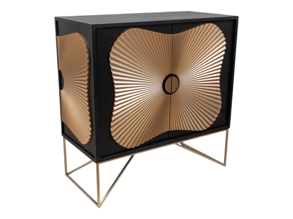 ΕΠΙΠΛΟ ΜΠΟΥΦΕΣ MDF ΜΑΥΡΟΣ ΧΡΥΣΟΣ 78,5Χ38Χ80ΕΚ