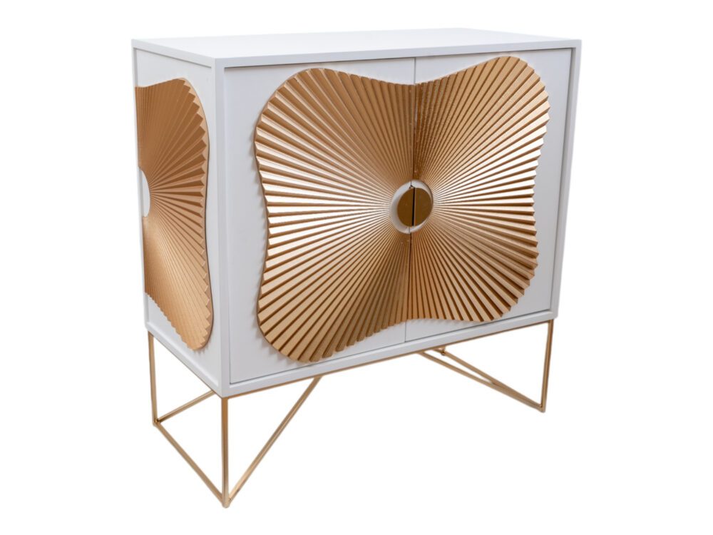 ΕΠΙΠΛΟ ΜΠΟΥΦΕΣ MDFΛΕΥΚΟΣ ΧΡΥΣΟΣ 78,5Χ38Χ80ΕΚ