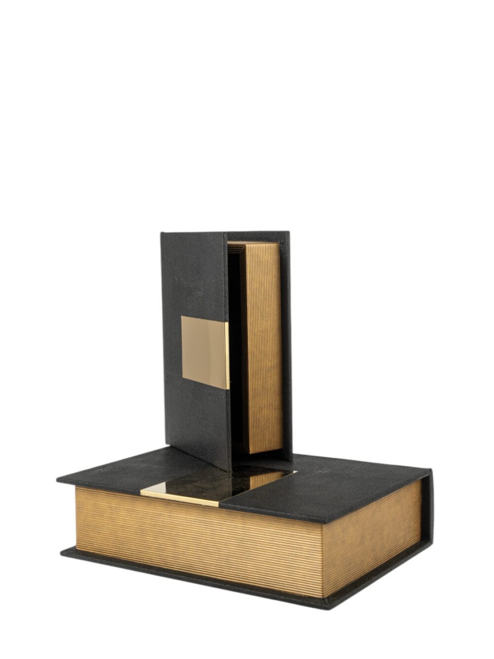 ΒΙΒΛΙΑ ΣΕΤ 2 ΤΕΜ ΜΑΥΡΟ ΣΥΝΘΕΤΙΚΟ ΔΕΡΜΑ 27,5Χ20Χ7ΕΚ ΚΑΙ 21,5Χ15Χ5ΕΚ