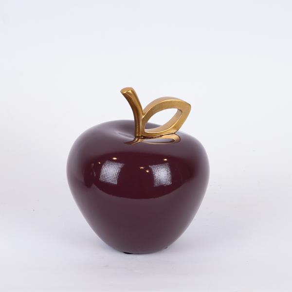 ΔΙΑΚΟΣΜΗΤΙΚΟ ΜΗΛΟ, ΠΟΛΥΡΕΖΙΝ, ΜΠΟΡΝΤΩ - ΧΡΥΣΟ, 13x13x14.9cm