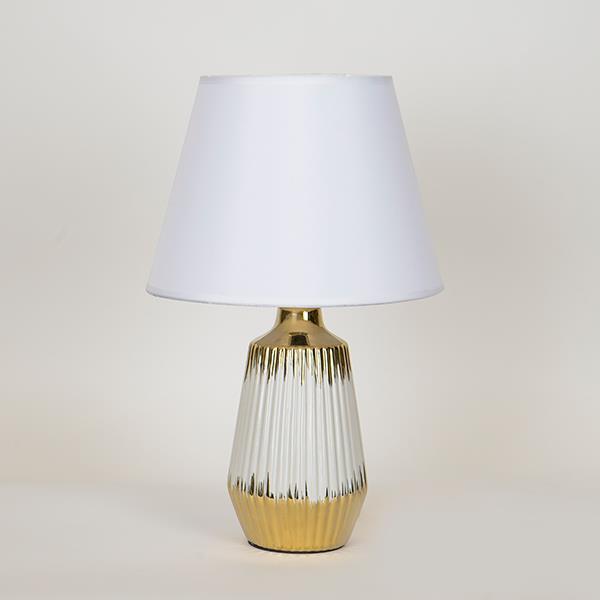 ΕΠΙΤΡΑΠΕΖΙΟ ΦΩΤΙΣΤΙΚΟ ΜΕ ΛΕΥΚΟ ΚΑΠΕΛΟ ΚΕΡΑΜΙΚΟ ΧΡΥΣΟ - ΛΕΥΚΟ 25x25x40cm (2)