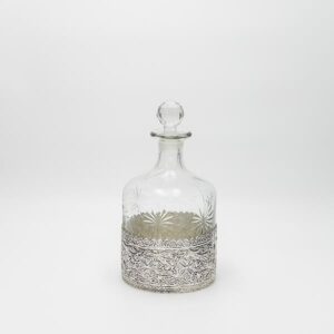 ΚΑΡΑΦΑ ΓΥΑΛΙΝΗ - ΜΕΤΑΛΛΙΚΗ ΑΣΗΜΙ 13x26cm