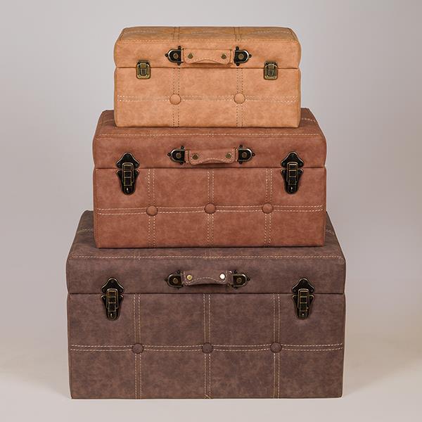 S/3 ΜΠΑΟΥΛΑ ΑΝΟΙΧΤΟ ΚΑΦΕ-ΚΑΦΕ, ΣΚΟΥΡΟ ΚΑΦΕ 61x37x37, 51x30x26cm