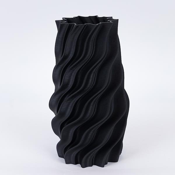 ΒΑΖΟ ΠΟΡΣΕΛΑΝΙΝΟ 3D ΜΑΥΡΟ 16x15x30cm