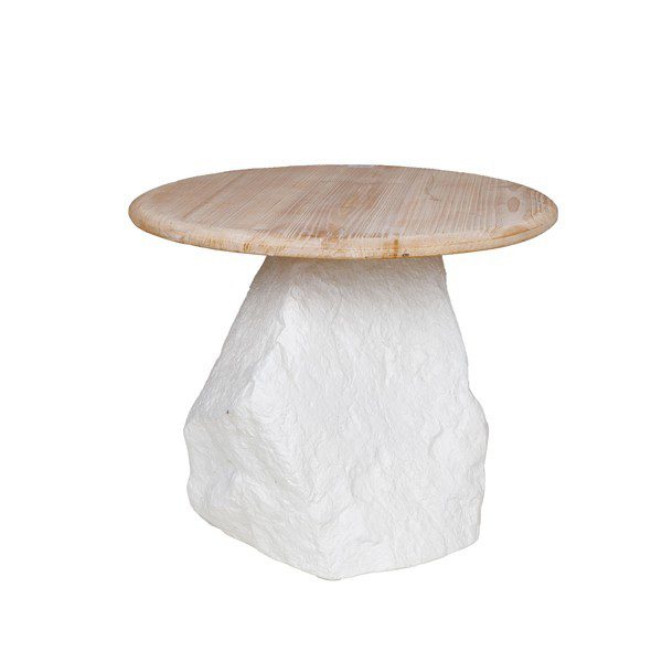 ΤΡΑΠΕΖΙ, ΞΥΛΟ-ΠΟΛΥΡΕΖΙΝ, ΛΕΥΚΟ-ΦΥΣΙΚΟ, 60x60x44εκ