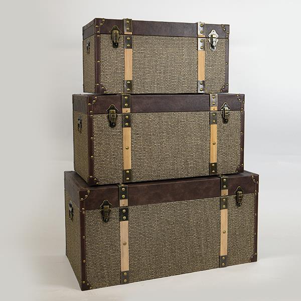 S/3 ΜΠΑΟΥΛΑ ΞΥΛΙΝΑ ΚΑΦΕ-ΜΠΕΖ 80x40x40, 70x35x35, 60x30x30cm