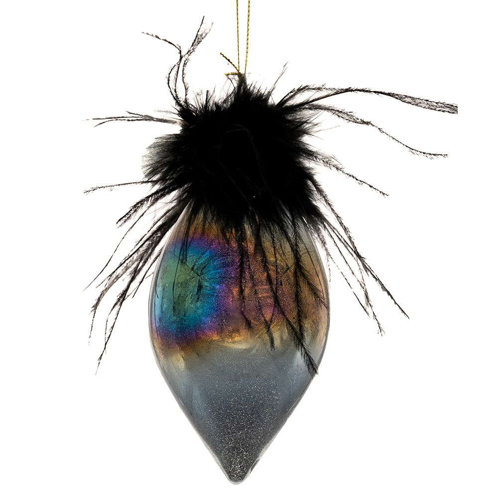 ΣΕΤ 6 ΜΑΥΡΗ ΙΡΙΔΙΖΟΥΣΑ ΓΥΑΛΙΝΗ ΜΠΑΛΑ ΔΑΚΡΥ ΜΕ ΠΟΥΠΟΥΛΑ 7Χ14ΕΚ