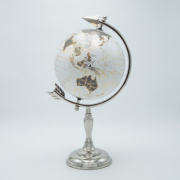 ΥΔΡΟΓΕΙΟΣ ΜΕΤΑΛΛΙΚΗ ΛΕΥΚΗ - ΑΣΗΜΙ 20.30x43.20cm