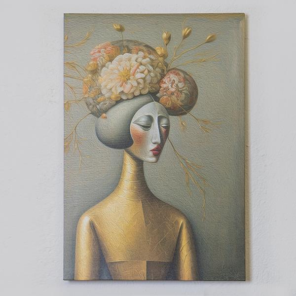 ΠΙΝΑΚΑΣ ΚΑΜΒΑΣ ΓΚΕΙΣΑ ΔΕΞΙ ΠΡΟΦΙΛ ΧΡΥΣΟΣ - ΛΕΥΚΟΣ - ΓΚΡΙ 40x60cm