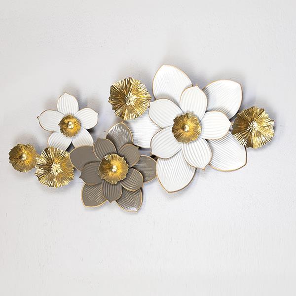 ΔΙΑΚΟΣΜΗΤΙΚΟ ΤΟΙΧΟΥ ΛΟΥΛΟΥΔΙΑ ΜΕΤΑΛΛΙΚΟ ΧΡΥΣΟ - ΓΚΡΙ - ΛΕΥΚΟ 90.8x48.3x7cm