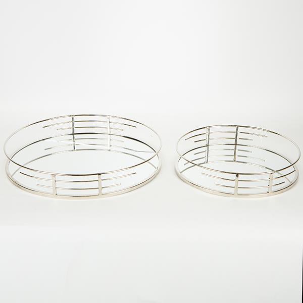 S/2 ΔΙΣΚΟI ΜΕΤΑΛΛΙΚΟΙ ΜΕ ΚΑΘΡΕΦΤΗ ΑΣΗΜΙ 39x6 / 30.5x6cm