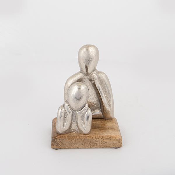 ΕΠΙΤΡΑΠΕΖΙΟ ΔΙΑΚΟΣΜΗΤΙΚΟ, ΦΙΓΟΥΡΕΣ ,  ΞΥΛΟ-ΜΕΤΑΛΛΟ, ΑΣΗΜΙ- ΦΥΣΙΚΟ, 13x8x18cm