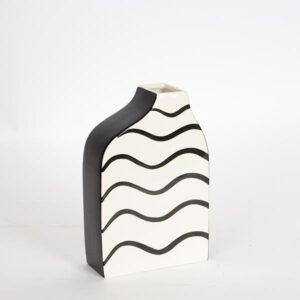 ΒΑΖΟ ΚΕΡΑΜΙΚΟ ΜΑΥΡΟ ΜΕ ΛΕΥΚΕΣ ΓΡΑΜΜΕΣ