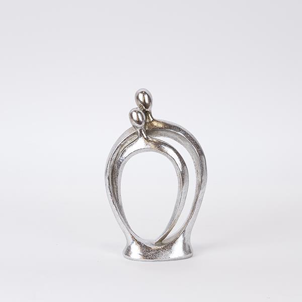 ΕΠΙΤΡΑΠΕΖΙΟ ΔΙΑΚΟΣΜΗΤΙΚΟ, ΦΙΓΟΥΡΑ- ΖΕΥΓΑΡΙ, ΠΟΛΥΡΕΣΙΝ, ΑΣΗΜΙ, 13x5.5x22cm