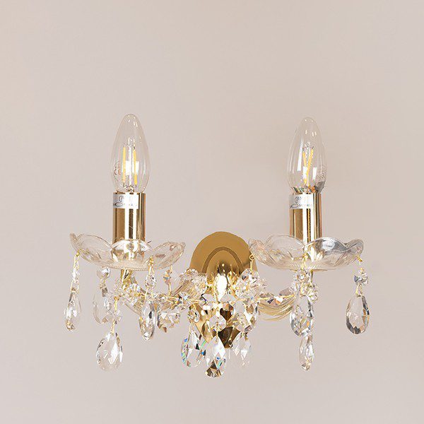 ΑΠΛΙΚΑ 2ΦΩΤΗ ΜΕ ΚΡΥΣΤΑΛΛΑ ΧΡΥΣΟ 25x20cm