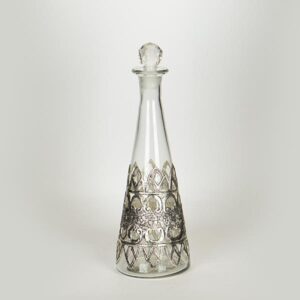 ΚΑΡΑΦΑ  ΓΥΑΛΙΝΗ - ΜΕΤΑΛΛΙΚΗ ΑΣΗΜΙ 12x35cm