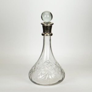 ΚΑΡΑΦΑ  ΓΥΑΛΙΝΗ - ΜΕΤΑΛΛΙΚΗ ΑΣΗΜΙ 15.5x28cm