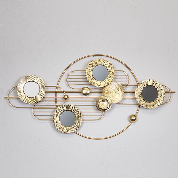 ΔΙΑΚΟΣΜΗΤΙΚΟ ΤΟΙΧΟΥ ΚΥΚΛΟΙ ΜΕΤΑΛΛΙΚΟ ΧΡΥΣΟ 117.5x58.4x7.6cm