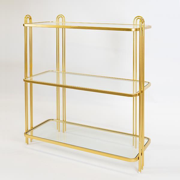 ΡΑΦΙΕΡΑ ΜΕΤΑΛΛΙΚΗ ΧΡΥΣΗ 73x31.5x81.5cm