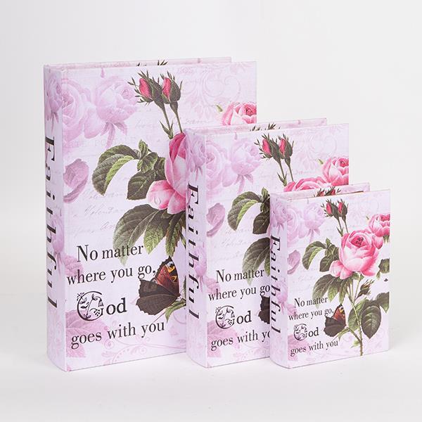 S/3 ΚΟΥΤΙΑ ΞΥΛΙΝΑ ΡΟΖ 32x23x7 / 25x18x5.5 / 18x13x4cm