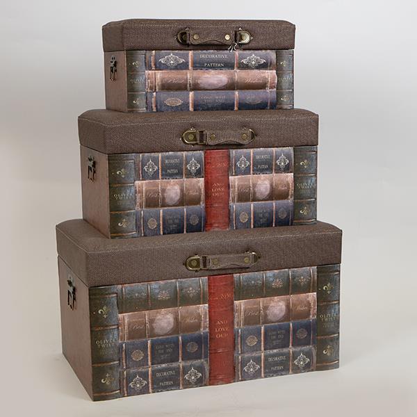 S/3 ΜΠΑΟΥΛΑ ΚΑΦΕ-ΡΟΖ 58x35x32, 48x28x25, 38x21x39cm