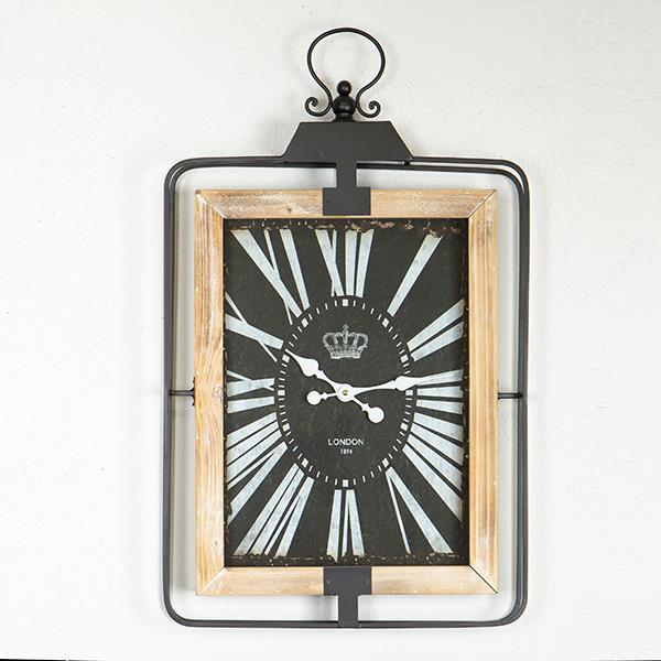 ΡΟΛΟΪ ΤΟΙΧΟΥ ΞΥΛΙΝΟ - ΜΕΤΑΛΛΙΚΟ ΜΑΥΡΟ - NATURAL - ΛΕΥΚΟ 46x6x76cm